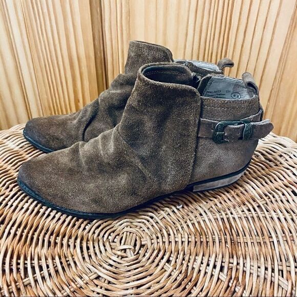 Naughty Monkey brown suede leather ankle boots 6.5 - Picture 3 of 9